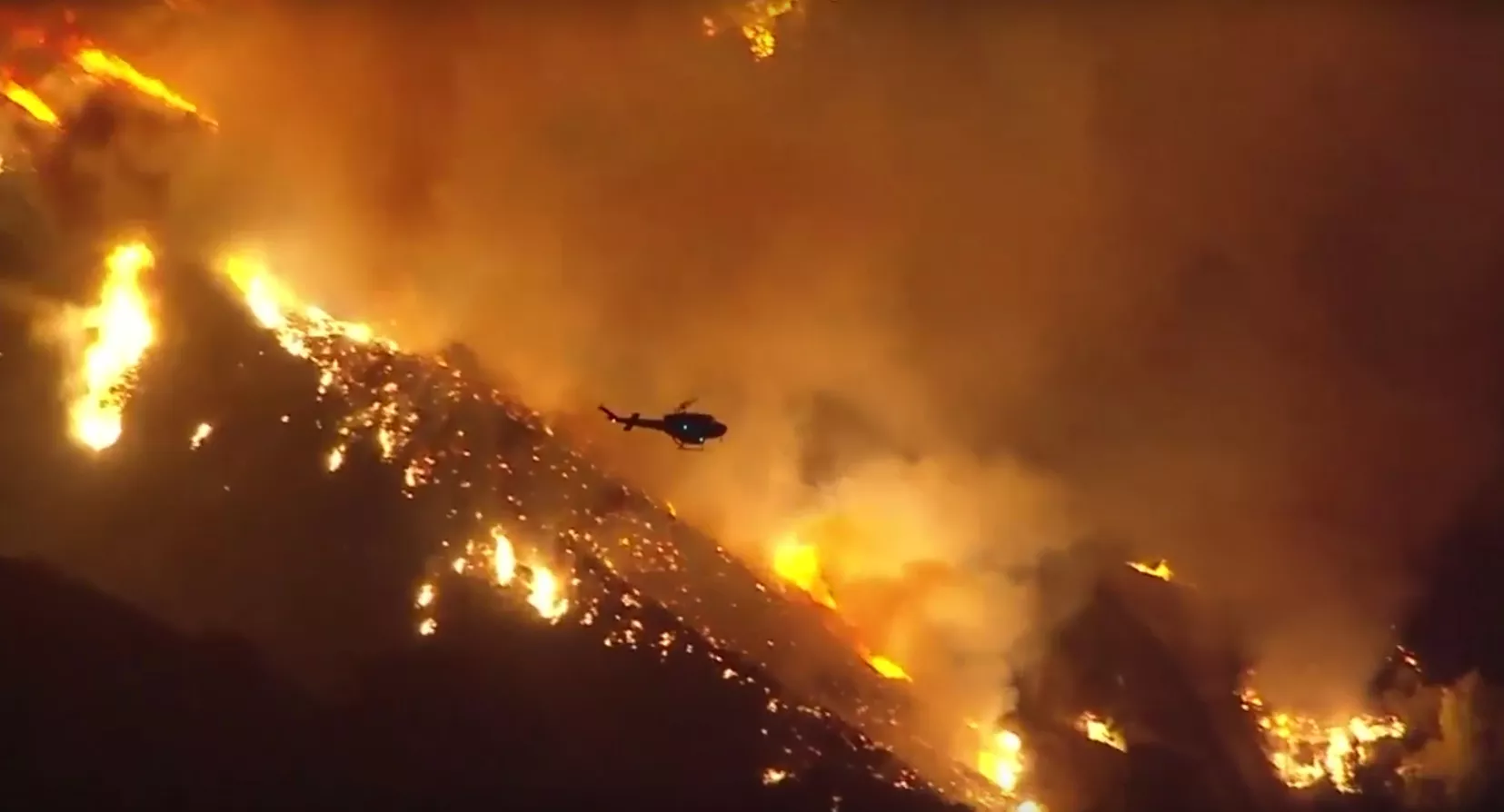 Калифорнию вновь охватил лесной пожар. Опубликованные видео ужасают