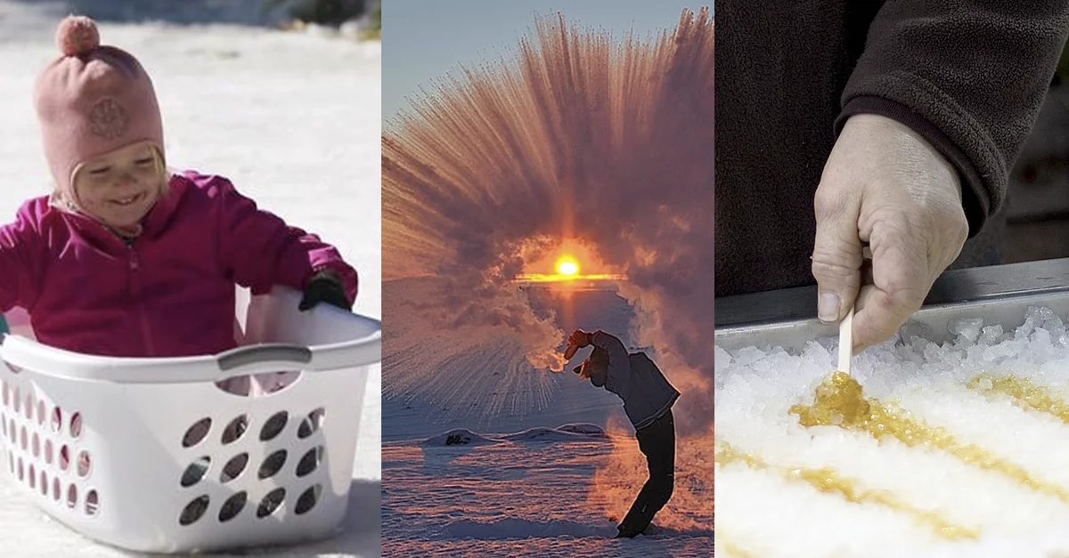 10 примеров, когда люди не унывают в сильные морозы