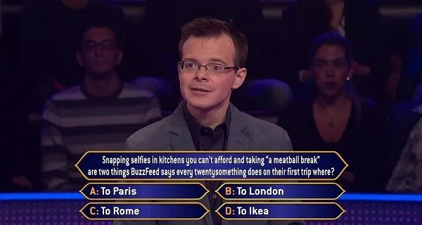 Слишком умный игрок вылетел уже на первом вопросе «Кто хочет стать миллионером?»