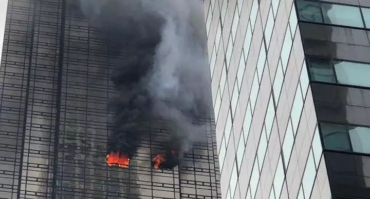 Пожар на 50 этаже Trump Tower: есть тяжело раненные (видео)